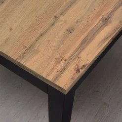 Tavolo allungabile 120/170 cm industrial rovere rustico metallo ossido Alanda
