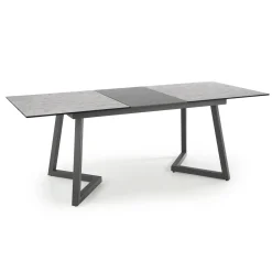 Tavolo allungabile 160/210cm moderno vetro acciaio grigio Jennifer