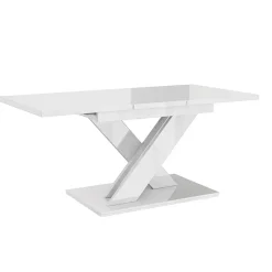 Tavolo allungabile 140/180cm rettangolare bianco lucido Ivonne