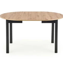 Tavolo allungabile 102/142cm rotondo moderno rovere nero Lucci