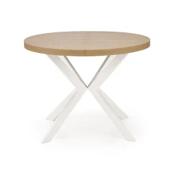 Tavolo allungabile 100/250cm rotondo rovere dorato bianco Sarajevo