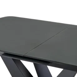 Tavolo allungabile moderno 160/200cm grigio scuro nero Blasco