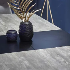 Tavolo allungabile moderno 180/230cm grigio scuro nero Zara