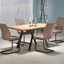 Tavolo allungabile moderno 180/240cm rovere nero Papavero Gihome®