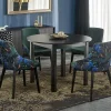 Tavolo allungabile rotondo 102/142cm moderno nero Caienna