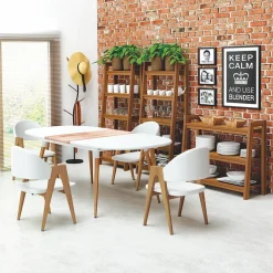 Tavolo 160/200cm allungabile bianco opaco rovere Giove Gihome®