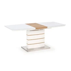 Tavolo 140/180cm allungabile moderno bianco lucido quercia Driade