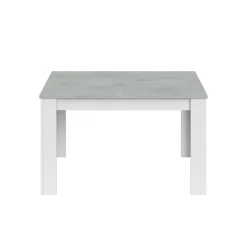 Tavolo 140/190cm allungabile moderno bianco opaco cemento Zander