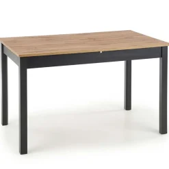 Tavolo 124/168cm allungabile moderno rovere wotan nero Sabo
