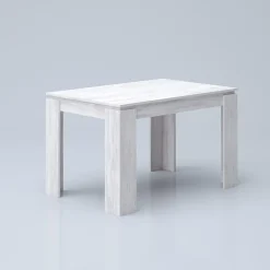 Tavolo 120/160cm allungabile moderno legno bianco frassinato Atena