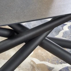 Tavolo 180/240cm allungabile moderno grigio scuro nero Uruk