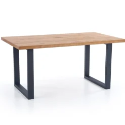 Tavolo 160/250cm allungabile rovere nodato acciaio nero Cardiff