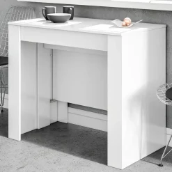Tavolo consolle allungabile 51/237cm bianco lucido Asia Gihome®