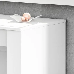 Tavolo consolle allungabile 51/237cm bianco lucido Asia Gihome®