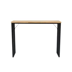 Tavolo consolle da cucina 139x39cm moderno industrial rovere nero Mentana