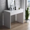 Tavolo consolle moderno allungabile 50/302cm bianco opaco Mely