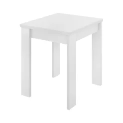 Tavolo da cucina allungabile 67-134x67cm in legno bianco Koke