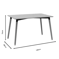 Tavolo da pranzo moderno 120x80cm rovere Luserna