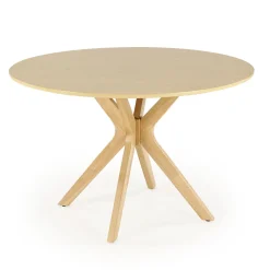 Tavolo da pranzo rotondo moderno 120x120cm rovere naturale Corinto