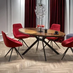 Tavolo da pranzo 170x90cm design moderno noce nero Emilio
