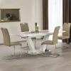 Tavolo rettangolare allungabile 160/200cm bianco acciaio Sfinge