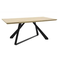 Tavolo rettangolare soggiorno industrial 180x90cm rovere nero Pelago