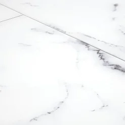 Tavolo rotondo allungabile 130/180cm vetro effetto marmo bianco nero Galact