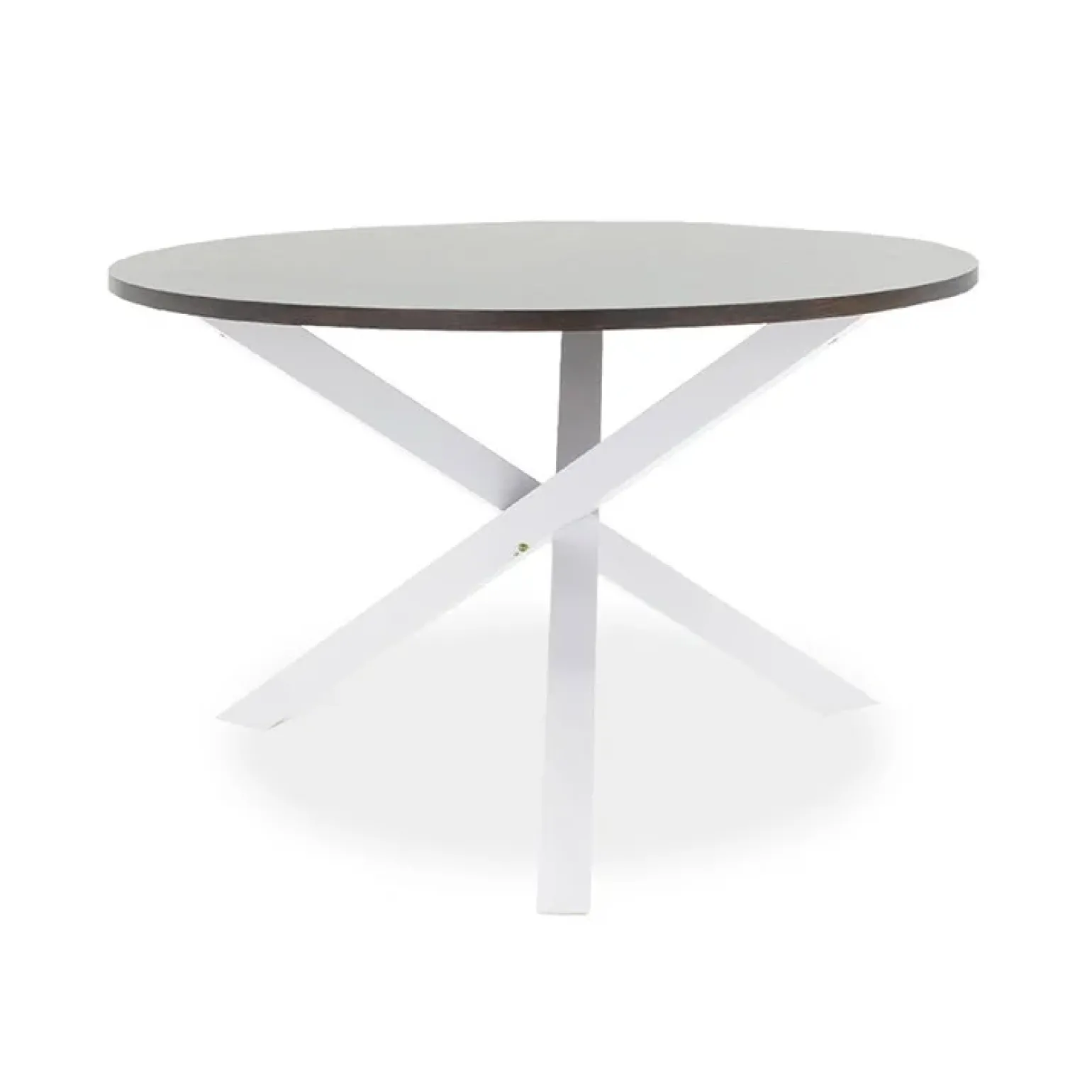 Tavolo rotondo moderno 120x76cm bianco noce Merlino