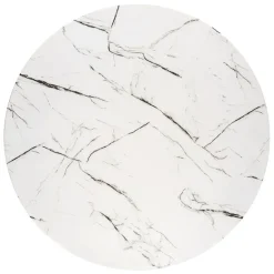 Tavolo rotondo moderno 100x73cm marmo bianco oro Onorato