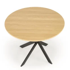 Tavolo rotondo 100x100cm moderno rovere nero Dormelada