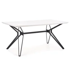 Tavolo 160x90cm design rettangolare laccato bianco lucido nero Ercole
