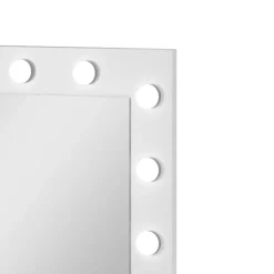 Toeletta da trucco con cassetti 120x40cm con specchio e led bianco Eloisa