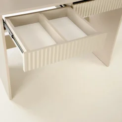 Toeletta da trucco con specchio 94x43cm con LED cashmere beige Bloom