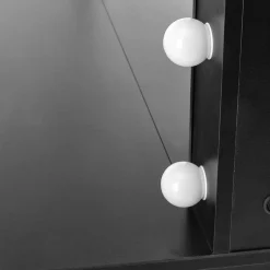 Toeletta da trucco con specchio 120x140cm con LED nero Cherie