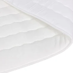 Topper alla francese 140x200cm trapuntato imbottito con elastici bianco Corsica