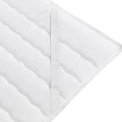 Topper matrimoniale king size 200x200cm trapuntato imbottito con elastici bianco Corsica