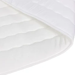 Topper matrimoniale 160x200cm trapuntato imbottito con elastici bianco Corsica
