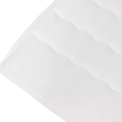Topper singolo 90x200cm trapuntato imbottito con elastici bianco Corsica