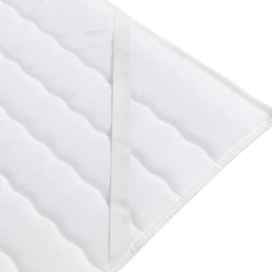 Topper singolo 80x200cm trapuntato imbottito con elastici bianco Corsica