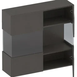 Vetrina sospesa 95x88h cm 2 ante ossido nero Sunset