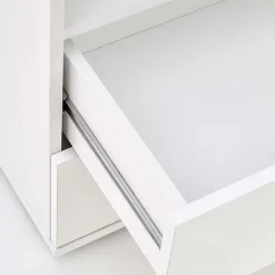Vetrina 60x200h cm 1 anta 2 cassetti bianco opaco e lucido Viki