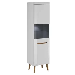 Vetrinetta alta 2 ante 53x197cm bianco lucido Alia Gihome®