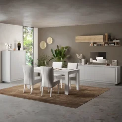 Vetrinetta 67x197cm 1 anta moderna bianco opaco Deluxe