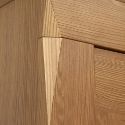 Vetrinetta 72x202h cm 1 anta 3 cassetti rovere scuro Lucca