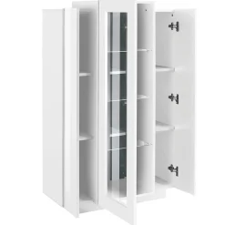 Vetrinetta 80x121h cm 2 ante bianco lucido Milos Gihome®