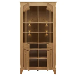 Vetrinetta 102x202h cm 4 ante rovere scuro Lucca