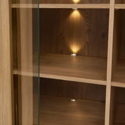 Vetrinetta 102x202h cm 4 ante rovere scuro Lucca