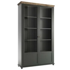 Vetrinetta 126x200h cm soggiorno moderna verde quercia Texel